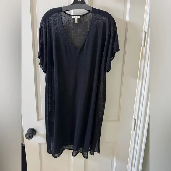 Chic Black Sheer Italian knit dress - Picture 1 of 2